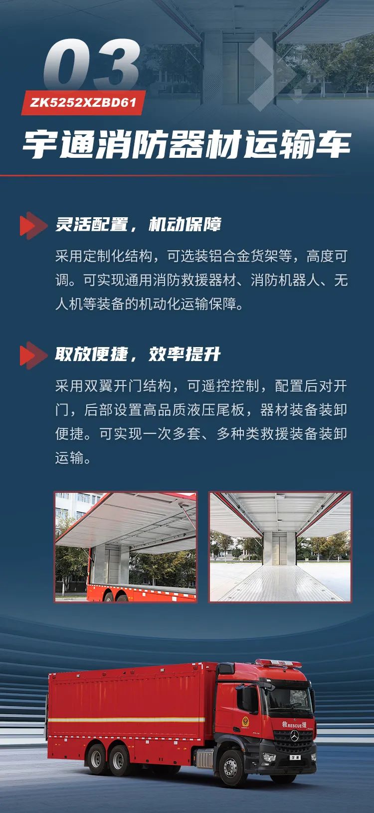 以专业装备守护万家灯火 赢多多高端系列底盘消防特种车辆
